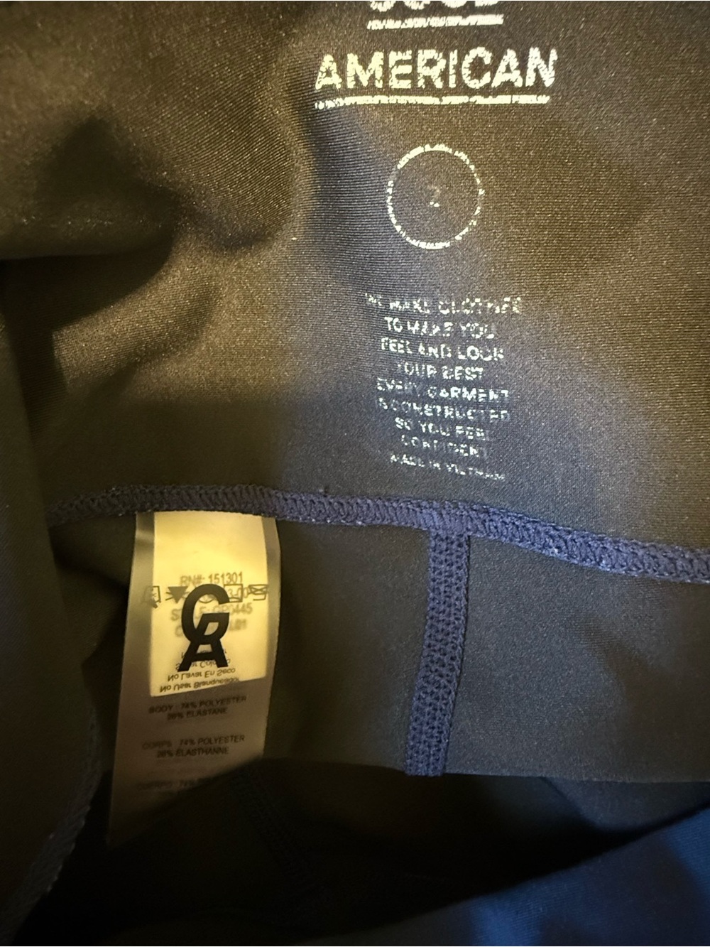 Good American Ombre Navy to Sky Blue High-Rise Leggings - Picture 4 of 4